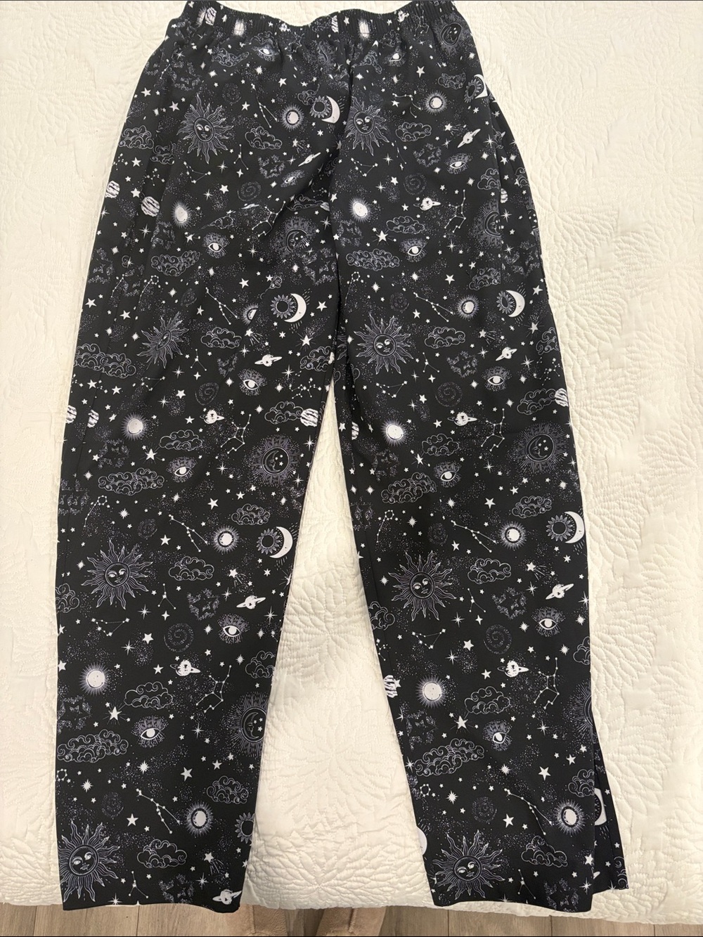 YoungLA men’s Black Celestial Print Joggers Sz M